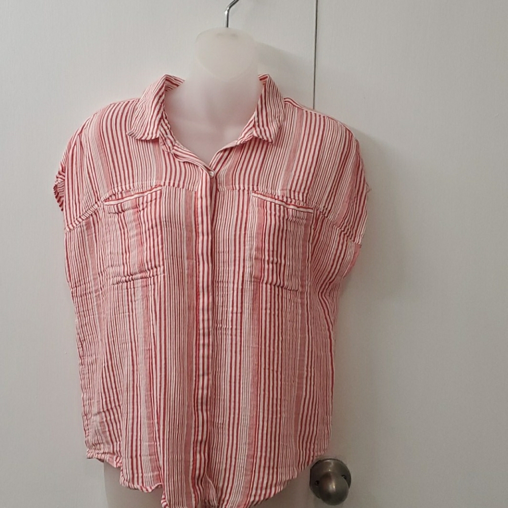 Lucky Brand size S/P sleeveless top red and white